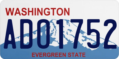WA license plate ADO1752
