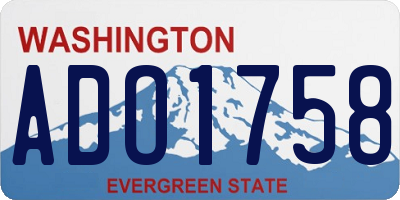 WA license plate ADO1758