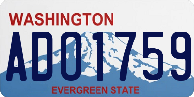WA license plate ADO1759