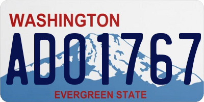WA license plate ADO1767