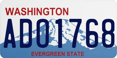 WA license plate ADO1768