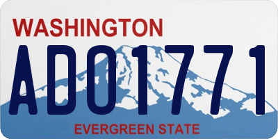 WA license plate ADO1771