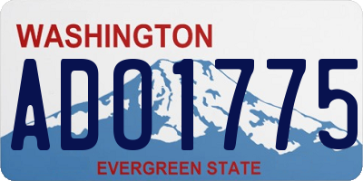 WA license plate ADO1775