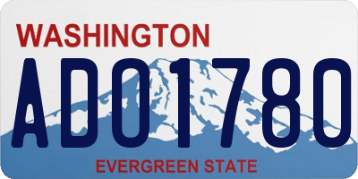 WA license plate ADO1780
