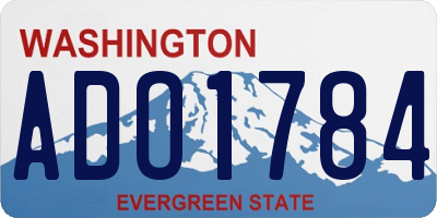 WA license plate ADO1784