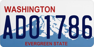 WA license plate ADO1786