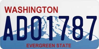 WA license plate ADO1787