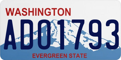 WA license plate ADO1793