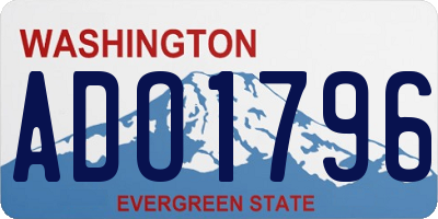 WA license plate ADO1796