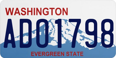 WA license plate ADO1798