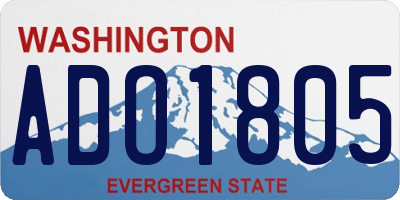 WA license plate ADO1805