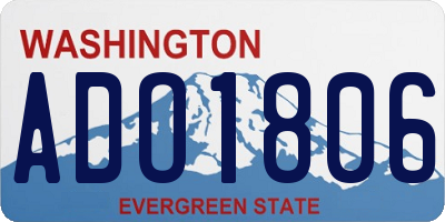 WA license plate ADO1806