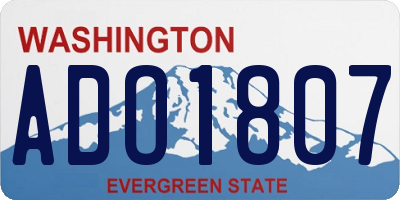 WA license plate ADO1807