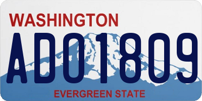 WA license plate ADO1809