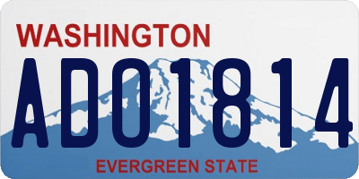 WA license plate ADO1814