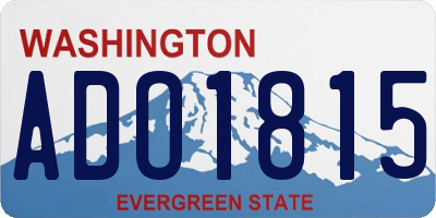 WA license plate ADO1815