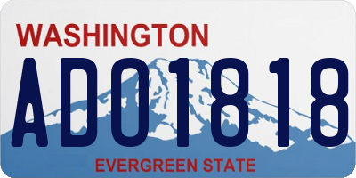WA license plate ADO1818