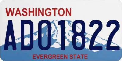 WA license plate ADO1822