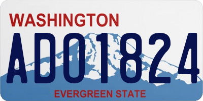 WA license plate ADO1824