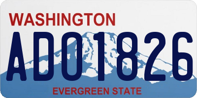 WA license plate ADO1826