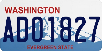 WA license plate ADO1827