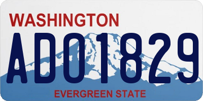 WA license plate ADO1829