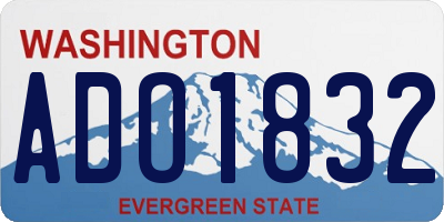 WA license plate ADO1832