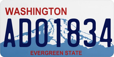 WA license plate ADO1834