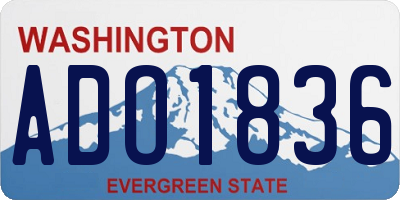 WA license plate ADO1836