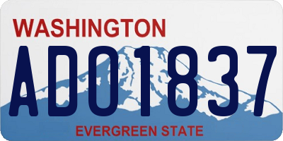 WA license plate ADO1837
