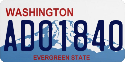 WA license plate ADO1840
