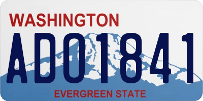 WA license plate ADO1841