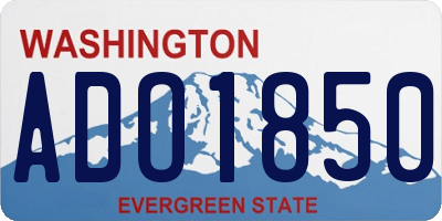 WA license plate ADO1850