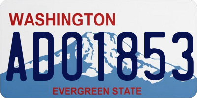WA license plate ADO1853
