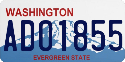 WA license plate ADO1855