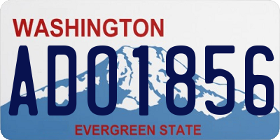 WA license plate ADO1856