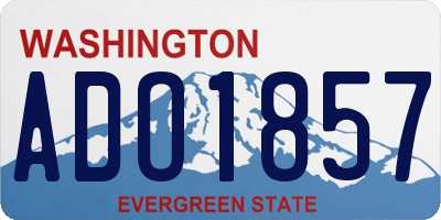 WA license plate ADO1857