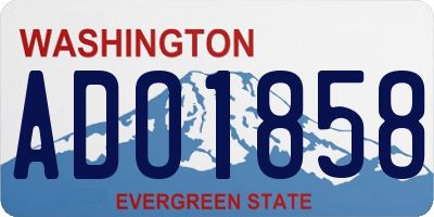 WA license plate ADO1858