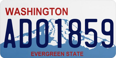 WA license plate ADO1859