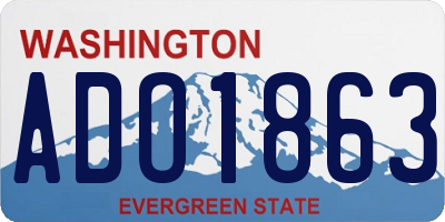 WA license plate ADO1863