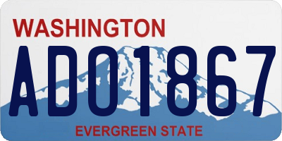 WA license plate ADO1867
