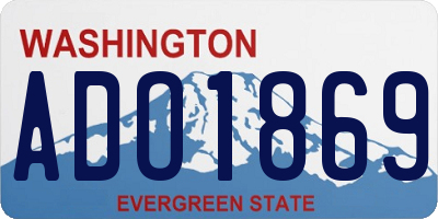 WA license plate ADO1869