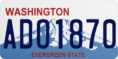 WA license plate ADO1870