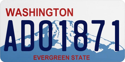 WA license plate ADO1871