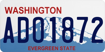 WA license plate ADO1872