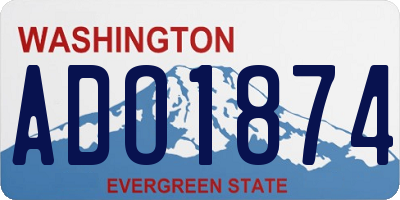 WA license plate ADO1874