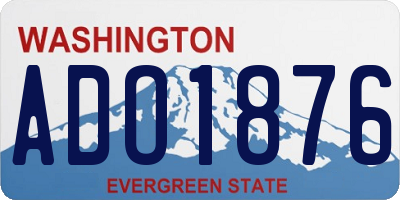 WA license plate ADO1876