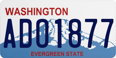 WA license plate ADO1877