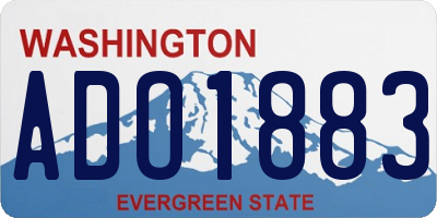 WA license plate ADO1883