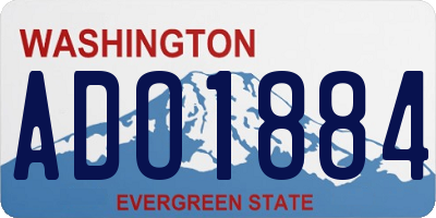 WA license plate ADO1884
